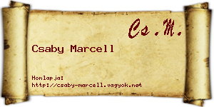 Csaby Marcell névjegykártya