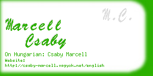 marcell csaby business card